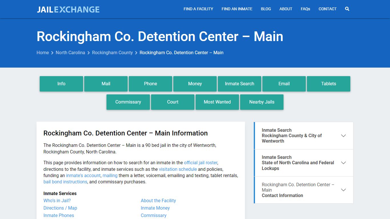 Rockingham Co. Detention Center – Main - Jail Exchange